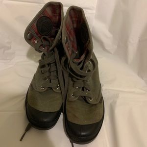 Palladium Army Green Hiking Boots